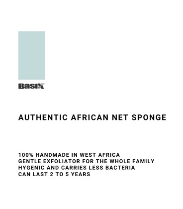 Basix Authentic Handmade African Bath Net Sponge - Scrub, Exfoliate, Wash