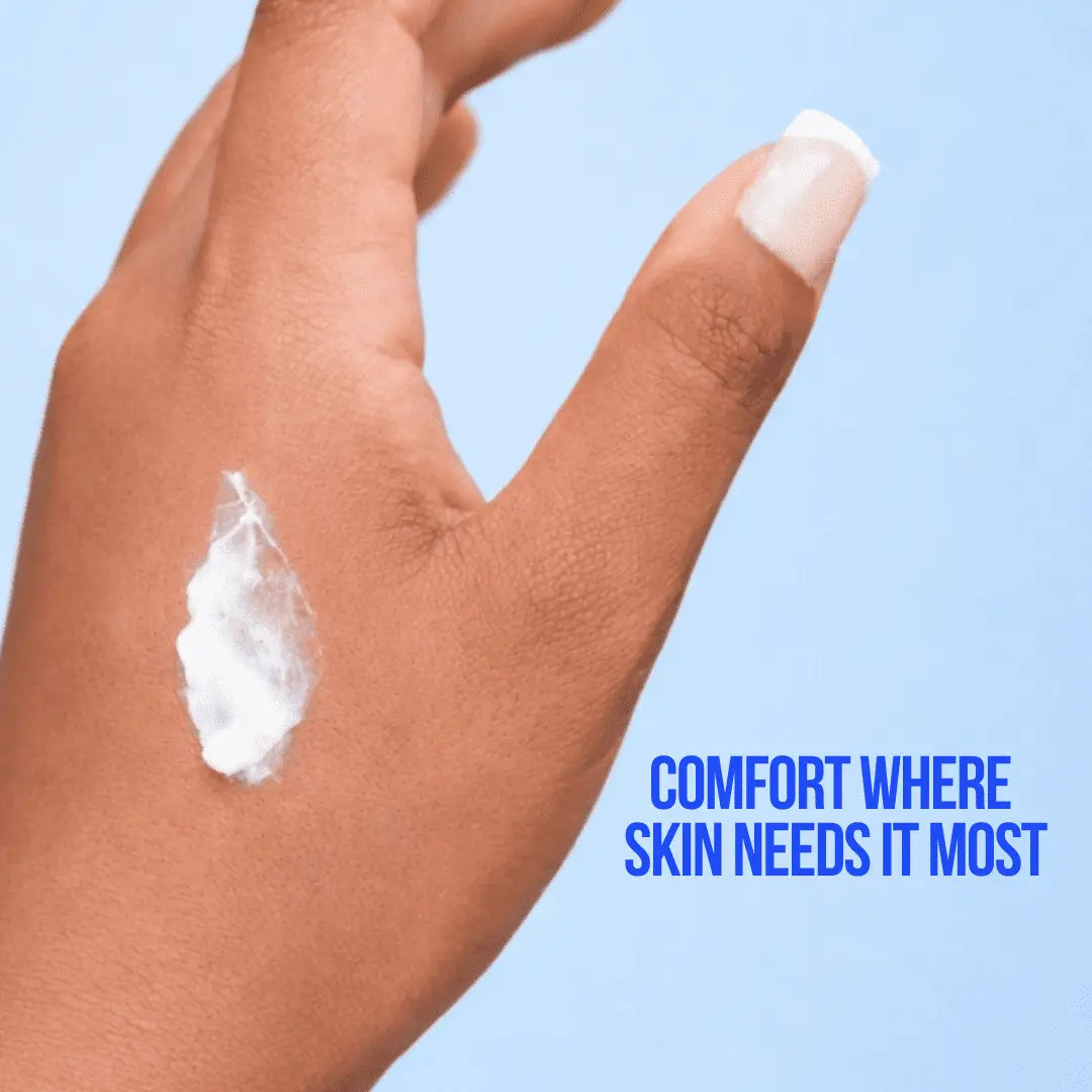 Hand with Basix Skin Repair Cream applied to skin