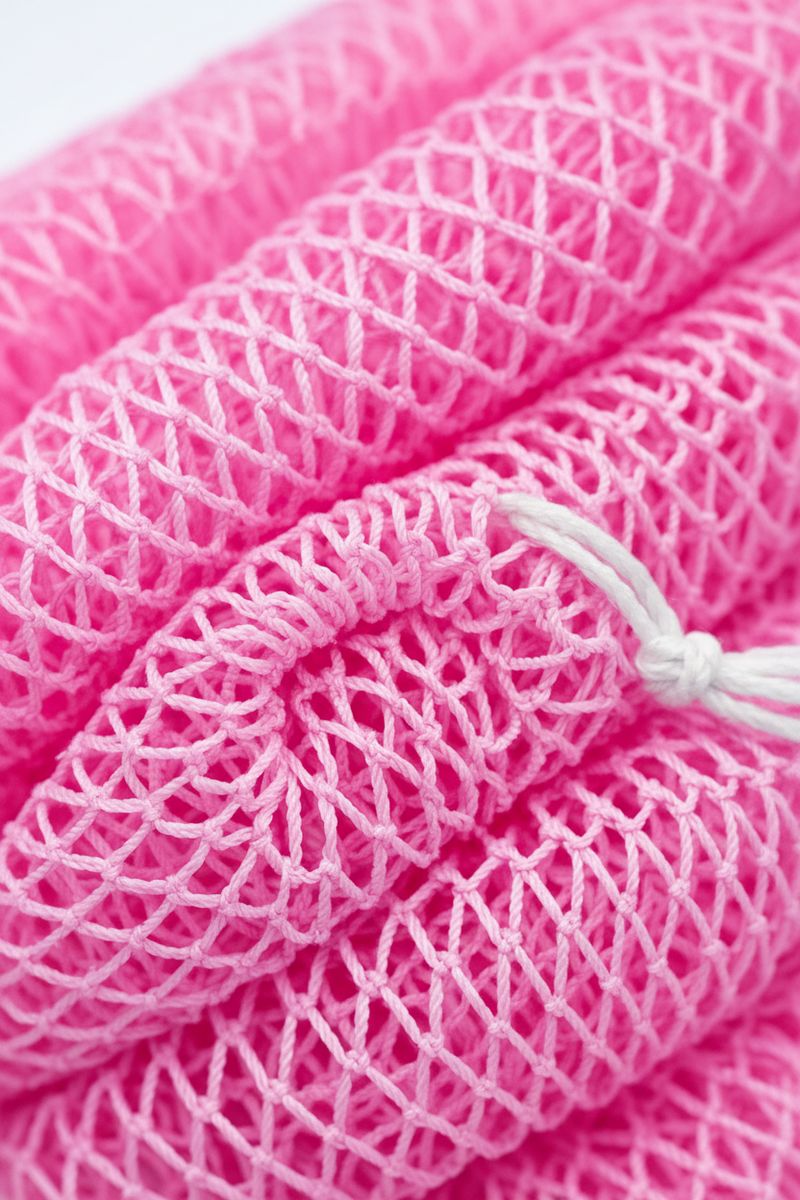 Pink African Net Bath Sponge